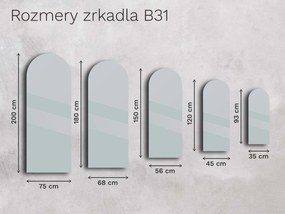 Antické zrkadlo Base B31 56×150