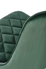 Jedálenská stolička K450 - tmavozelená / čierna