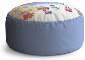 Taburet Circle prasiatko Peppa zima, modrá