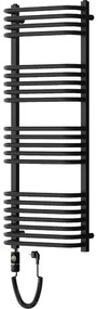 Mexen Apollo, elektrické vykurovacie teleso 1210x450 mm + vykurovacia tyč 600 W, čierna, W117-1210-450-2600-70