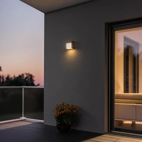 Brilagi - LED Vonkajšie nástenné svietidlo TERNI LED/12W/230V šedá IP44