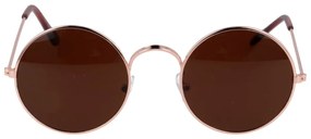 Sunmania Zlaté okrúhle slnečné okuliare Lenonky 83110141
