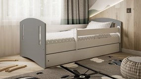Klasická detská posteľ Babydreams sivá/biela