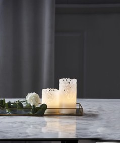 STAR TRADING Vosková LED sviečka Clary White 15 cm
