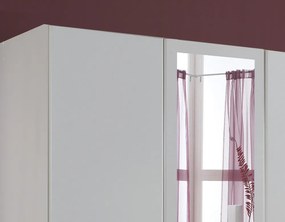 Šatníková skriňa Cliff, 135 cm, biela