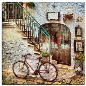 Obraz na plátne - Stará ulica v Taliansku - štvorec 3153A (80x80 cm)