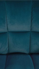 Barová stolička Damaso B - zamat, čierny 4-nohý rám - Zelená