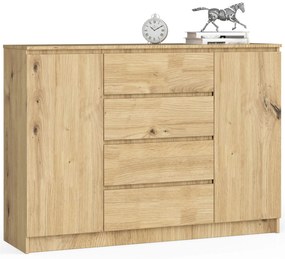 Komoda Keanu IV (dub artisan). Akcia -17%. Vlastná spoľahlivá doprava až k Vám domov. 1070886