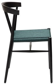 Čierno-tyrkysovomodrá jedálenská stolička Sava – DAN-FORM Denmark