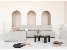 Béžová rozkladacia modulárna rohová pohovka s úložným priestorom (ľavý roh) Lulu – Miuform