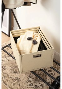 Béžové kartónové úložné boxy v súprave 3 ks Ture – Bigso Box of Sweden