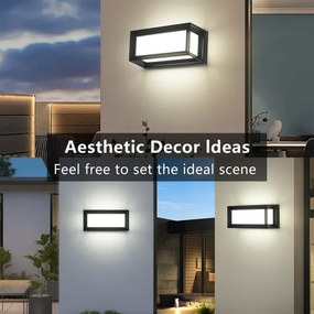 Brilagi - LED Vonkajšie nástenné svietidlo s pohybovým senzorom PARKER LED/12W/230V čierne IP44