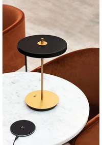 Čierna LED stolová lampa so stmievačom s kovovým tienidlom (výška 31 cm) Asteria Move – UMAGE