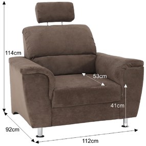 Tempo Kondela Kreslo, hnedá látka, SANTIAGO