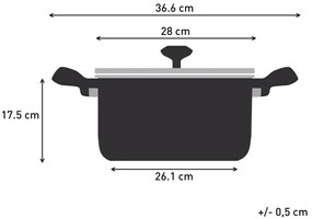 Vysoký hrniec s pokrievkou Tefal Duetto+ 28 cm G7196456