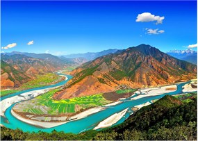 Sklenený obraz - River Yangtze (70x50 cm)
