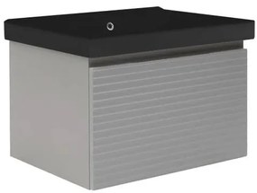 Kúpeľňová skrinka s umývadlom Naturel Savona 78x43x45 cm v šedej farbe mat SAVONA80GMU1B, 1 ks