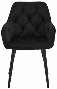 Dekorstudio Elegantná zamatová stolička JORK - čierna