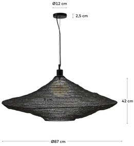 Čierne závesné svietidlo ø 87 cm Makai – Kave Home