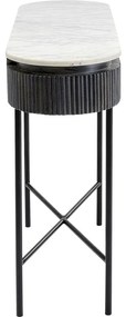 Dizajnová konzola GINOLA 100x32 cm z mangového dreva a stolovej dosky z mramoru