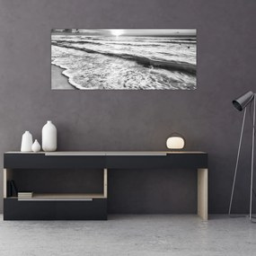 Obraz - Západ slnka pri mori (120x50 cm)