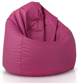 Sedací vak fuchsia ekokoža