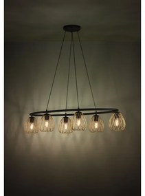 Eglo 390092 - Luster na lanku JAZMINIA 6xE27/40W/230V čierna/zlatá