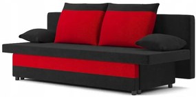 Moderná rozkladacia pohovka červenej farby 192 x 78 cm