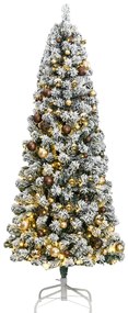 Umelý výklopný vianočný stromček 300 LED a sada gúľ 210 cm 3210484