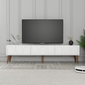 TV skrinka Lyon 44 - White, Walnut