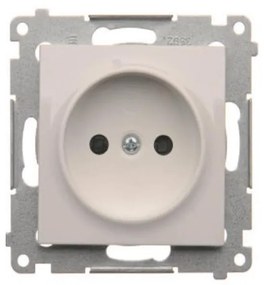 DG1Z/11 Zásuvka bez uzemnenia jednotlivý biely