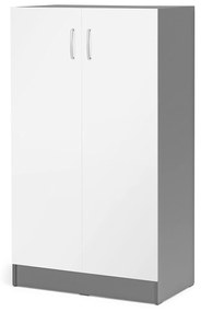 Kancelárska skriňa FLEXUS, 1325x760x415 mm, šedá/biela