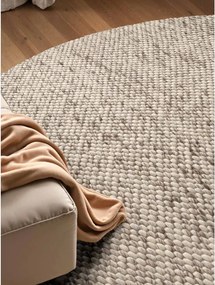 Béžový/v prírodnej farbe ručne tkaný vlnený okrúhly koberec ø 160 cm Lyon Beans – Elle Decoration