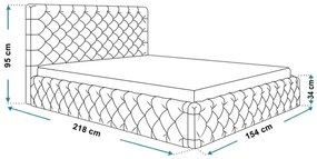 Dizajnová čalúnená manželská posteľ MAISON 140 x 200