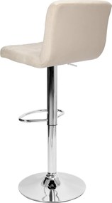 Barová stolička ARAKO VELVET - béžová/chróm