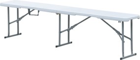 Autronic BONTEC Záhradná lavica, kov, plast, biela, AZ-K1001 WT Farba: Biela