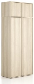 Nadstavba pre skrine FRAME, 2x dvere, 872 x 450 x 427 mm, zámok PUSH-lock, dub prírodný