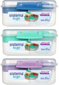 Box na desiatu/obed, 6 priehradiek SISTEMA 1,25 l - mix farieb Farba škatuliek SISTEMA: Fialová