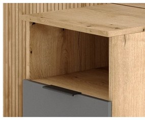 Predsieňová stena SVEN so zrkadlom, hnedá/grafit