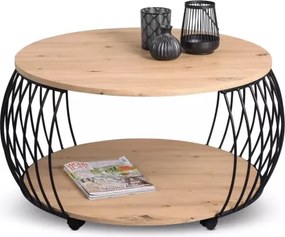 Okrúhly konferenčný stolík Peking 80 cm, dub artisan%