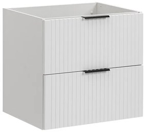 Závěsná skříňka Casad Cloud s deskou a umyvadlem 120 cm bílá/dub wotan