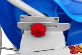 Ramiz Detský trojkolesový bicykel Elephant Modrá + zvuky + strieška + zábrana + opierka na nohy + rukoväť + úložný priestor