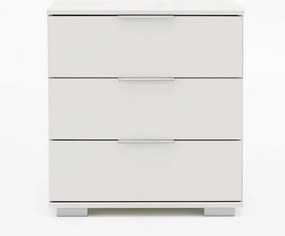 Nočný stolík Easy Plus, 3 zásuvky, alpská biela