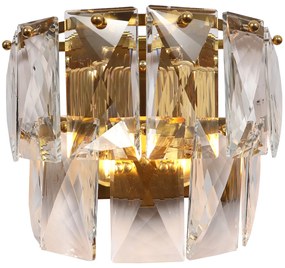 Nástenné svietidlo Chelsea, 1x krištáľové tienidlo, g