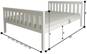 Posteľ KALEA 90 x 200 cm, biela Rošt: S lamelovým roštom, Matrac: Matrac Coco Maxi 20 cm