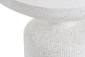 Okrúhly konferenčný stolík Sintro 54 cm - biele terrazzo