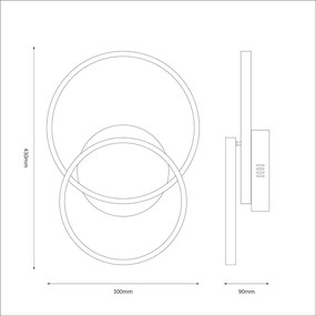 Stropné LED svietidlo Titano, 2x LED 12w, 4000k, b