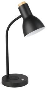 EGLO LED stolová dotyková lampa VERADAL-QI, 5,5 W, teplá biela, čierna