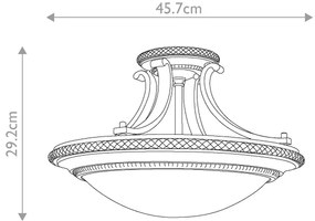 Feiss FE-KELHAM-HALL-SF - Prisadený luster KELHAM HALL 2xE27/60W/230V