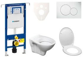 Cenovo zvýhodnený závesný WC set Geberit do ľahkých stien / predstenová montáž + WC Ceramia S-Line Pro 111.355.00.5ND1